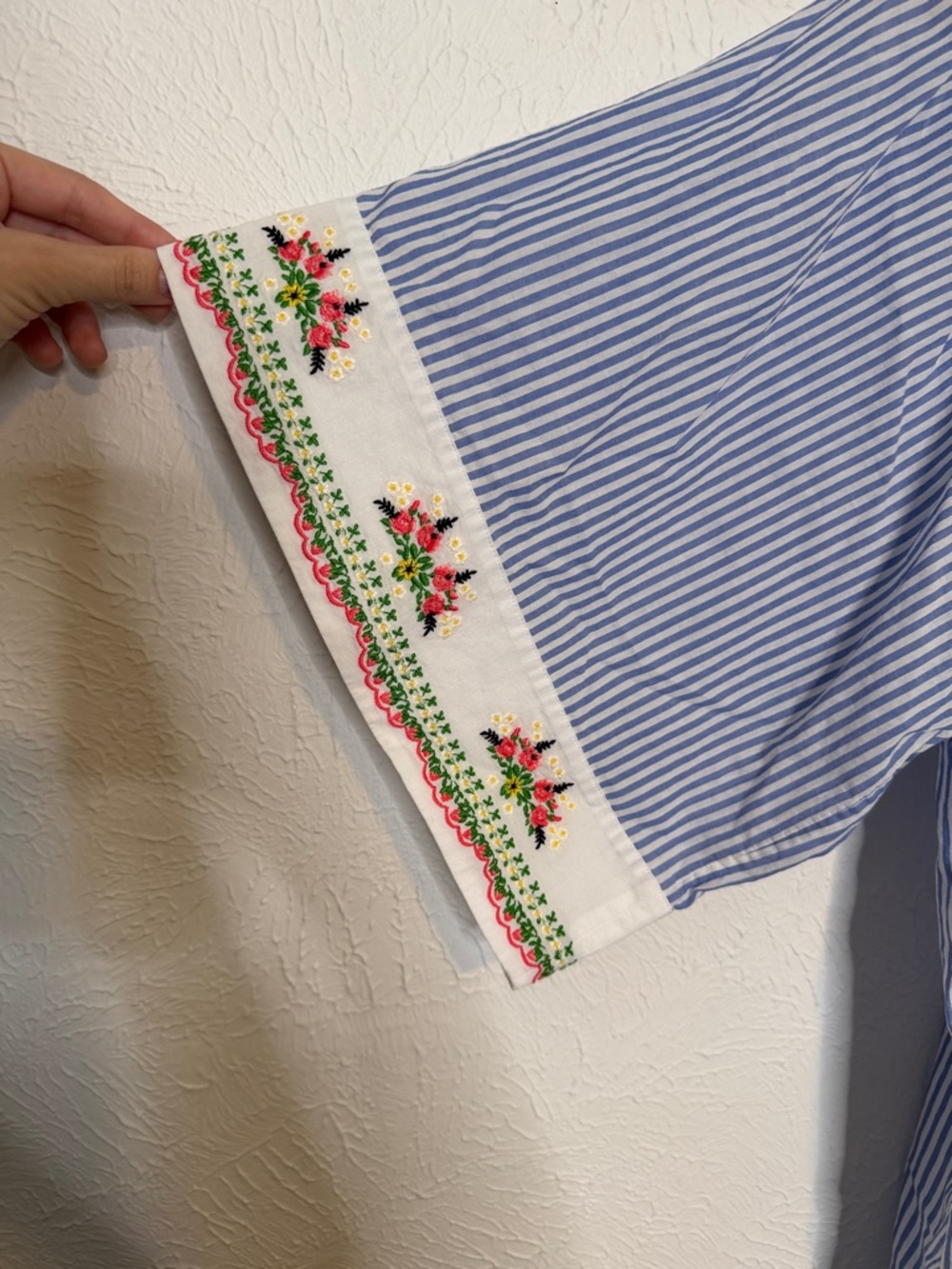 Tory Burch EMBROIDERED BEACH TUNIC IN BLUE - Picture 9 of 12